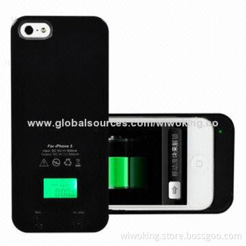 Emergency Battery Pack for iPhone 5, with Alcohol Tester, 2-in-1, New Power Charger Case